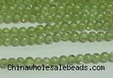 CTG149 15.5 inches 3mm round tiny peridot gemstone beads wholesale