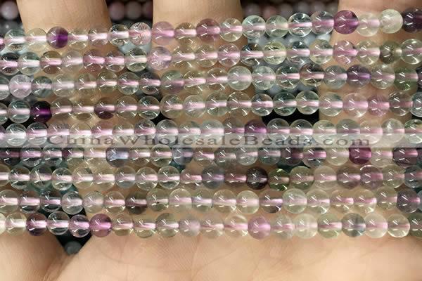 CTG1588 15.5 inches 4mm round fluorite gemstone beads wholesale