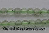 CTG255 15.5 inches 3mm round tiny green rutilated quartz beads