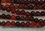 CTG39 15.5 inches 2mm round grade B tiny red agate beads wholesale