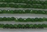 CTG416 15.5 inches 2mm faceted round tiny dyed candy jade beads