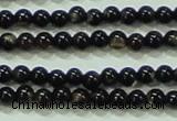 CTG51 15.5 inches 1.5mm round grade AB tiny black agate beads wholesale