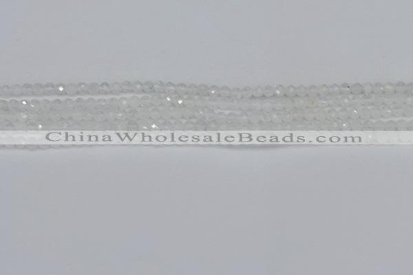 CTG604 15.5 inches 3mm faceted round white moonstone beads