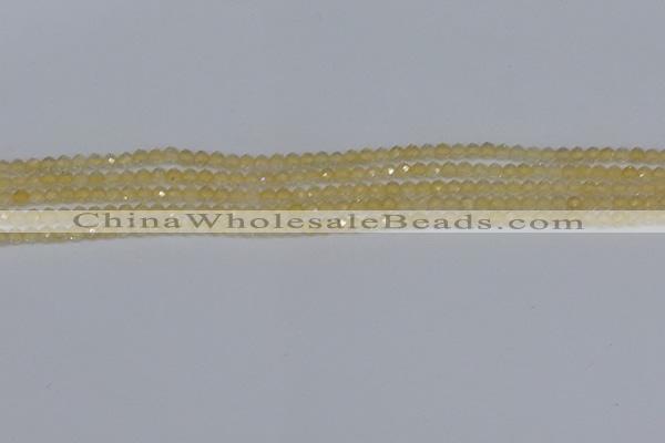 CTG623 15.5 inches 2mm faceted round citrine gemstone beads