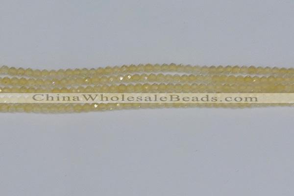 CTG624 15.5 inches 3mm faceted round citrine gemstone beads