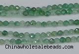 CTG627 15.5 inches 2mm faceted round green strawberry quartz beads