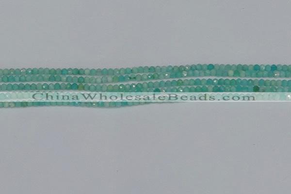 CTG647 15.5 inches 2mm faceted round Peru amazonite beads