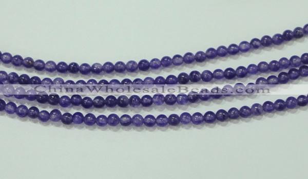 CTG65 15.5 inches 3mm round tiny dyed white jade beads wholesale