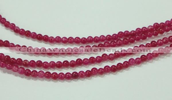 CTG68 15.5 inches 3mm round tiny dyed white jade beads wholesale