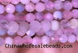 CTG711 15.5 inches 3mm faceted round tiny morganite beads