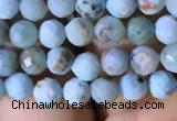 CTG771 15.5 inches 5mm faceted round tiny larimar gemstone beads