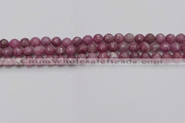 CTO658 15.5 inches 8mm faceted round Chinese tourmaline beads