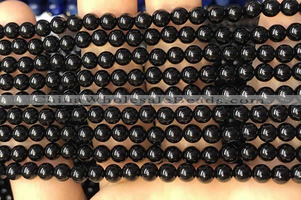 CTO700 15.5 inches 4mm round black tourmaline beads wholesale