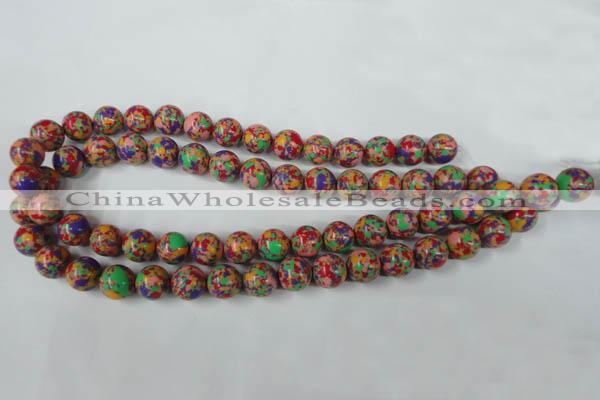 CTU1054 15.5 inches 12mm round synthetic turquoise beads wholesale