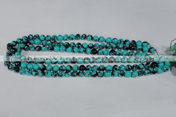 CTU1803 15.5 inches 8mm round synthetic turquoise beads