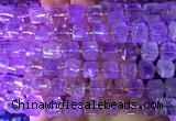 CUBS20 15 inches 8*8mm faceted cube amethyst gemstone beads