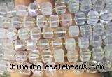 CUBS22 15 inches 8*8mm faceted cube white crystal gemstone beads