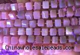 CUBS31 15 inches 8*8mm faceted cube moonstone gemstone beads