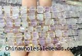 CUBS44 15 inches 6 - 7mm cube amethyst gemstone beads wholesale