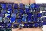 CUBS64 15 inches 8 - 9mm cube lapis lazuli gemstone beads wholesale