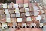 CUBS75 15 inches 7 - 8mm cube colorful moonstone gemstone beads wholesale