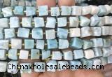 CUBS87 15 inches 7 - 8mm cube larimar gemstone beads wholesale