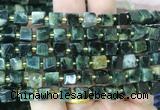 CUBS97 15 inches 7 - 8mm cube emerald gemstone beads wholesale