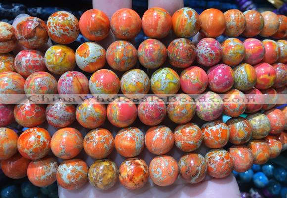 DEBS01 15 inches 12mm round sea sediment Jasper beads wholesale