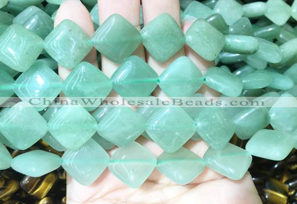 DOBS04 15 inches 15mm diamond green aventurine gemstone beads wholesale