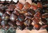 DOBS14 15 inches 15mm diamond brecciated jasper gemstone beads wholesale