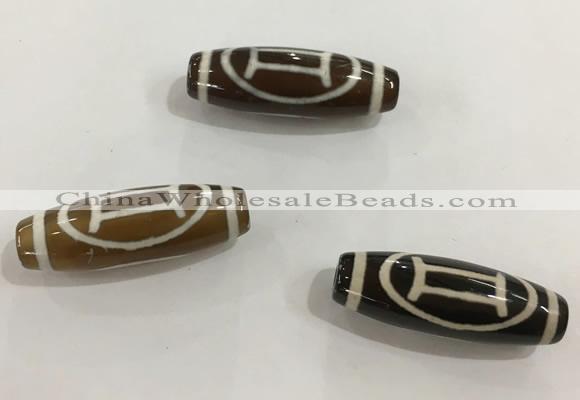 DZI455 10*30mm drum tibetan agate dzi beads wholesale