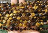 FGBS228 15 inches 10mm faceted four leaf clover yellow tiger eye beads wholesale