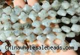 FGBS259 15 inches 13mm faceted 4 leaf clover labradorite beads wholesale