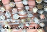 FGBS45 15 inches 10mm carved rose flower crazy lace agate beads wholesale