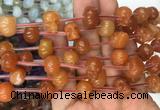 FGBS74 15 inches 10mm carved skull red aventurine beads wholesale