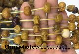 FGBS77 15 inches 10mm carved skull mookaite beads wholesale