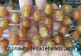 FGBS90 15 inches 12mm carved skull red aventurine beads wholesale