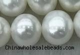 FWP104 15 inches 9mm - 10mm potato white freshwater pearl strands