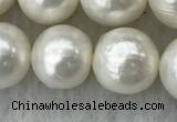 FWP114 15 inches 10mm - 11mm potato white freshwater pearl strands