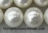 FWP126 15 inches 11mm - 12mm potato white freshwater pearl strands