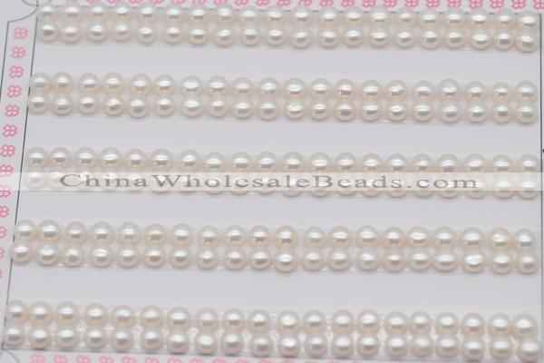 FWP451 half-drilled 3.5-4mm bread freshwater pearl beads