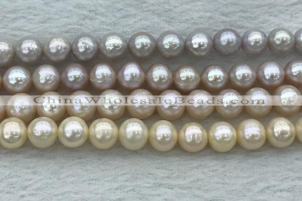 FWP94 15 inches 8mm - 9mm potato purple freshwater pearl strands