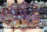 HGBS05 15 inches 11*13*18mm carved heart purple fluorite beads