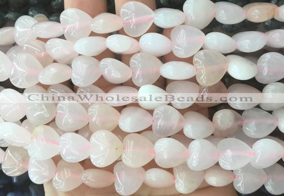 HGBS08 15 inches 12mm heart pink aventurine gemstone beads wholesale