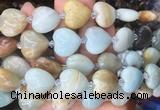 HGBS39 15 inches 20mm heart colorful amazonite gemstone beads wholesale