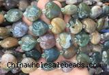 HGBS42 15 inches 20mm heart indian agate gemstone beads wholesale