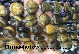 HGBS55 15 inches 20mm heart yellow tiger eye gemstone beads wholesale