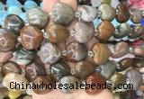 HGBS58 15 inches 20mm heart wood jasper gemstone beads wholesale