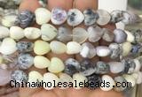 HGBS73 15 inches 10mm heart tree opal gemstone beads wholesale