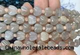 HGBS81 15 inches 10mm heart moonstone gemstone beads wholesale